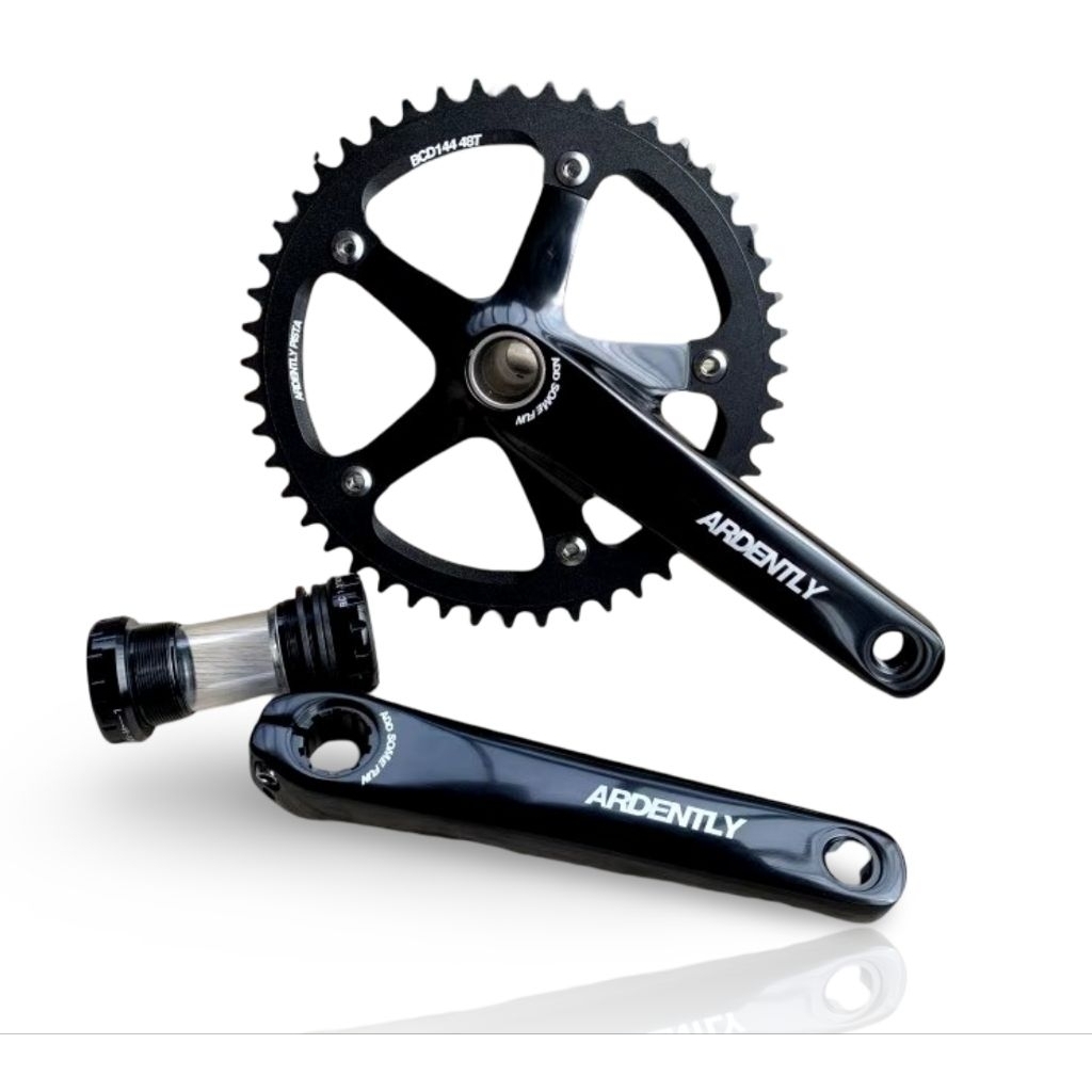 Crankset Ardently Hollowtech 2 / BCD 144 Chainring 48T / Single Speed Fixie / Barang Original kondis