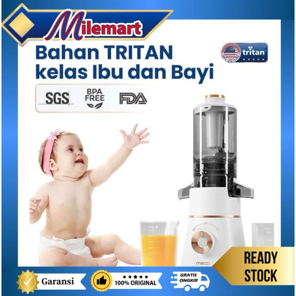 MECOO Slow Juicer Extra Big Mouth Garansi Resmi 2 tahun