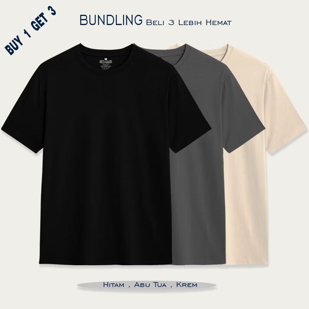Bundling 3 Pcs Kaos Polosan Unisex (PROMO COD)SANS CLOTHING-Kaos Distro Pria-Kaos Distro Terbaru 100
