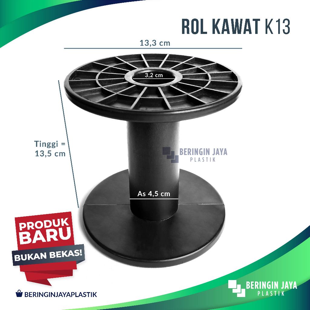 Bobin Rol Kawat K13 / Roll Timah / Tempat Gulungan Kabel / Klosan / Clos / Bobbin Plastik
