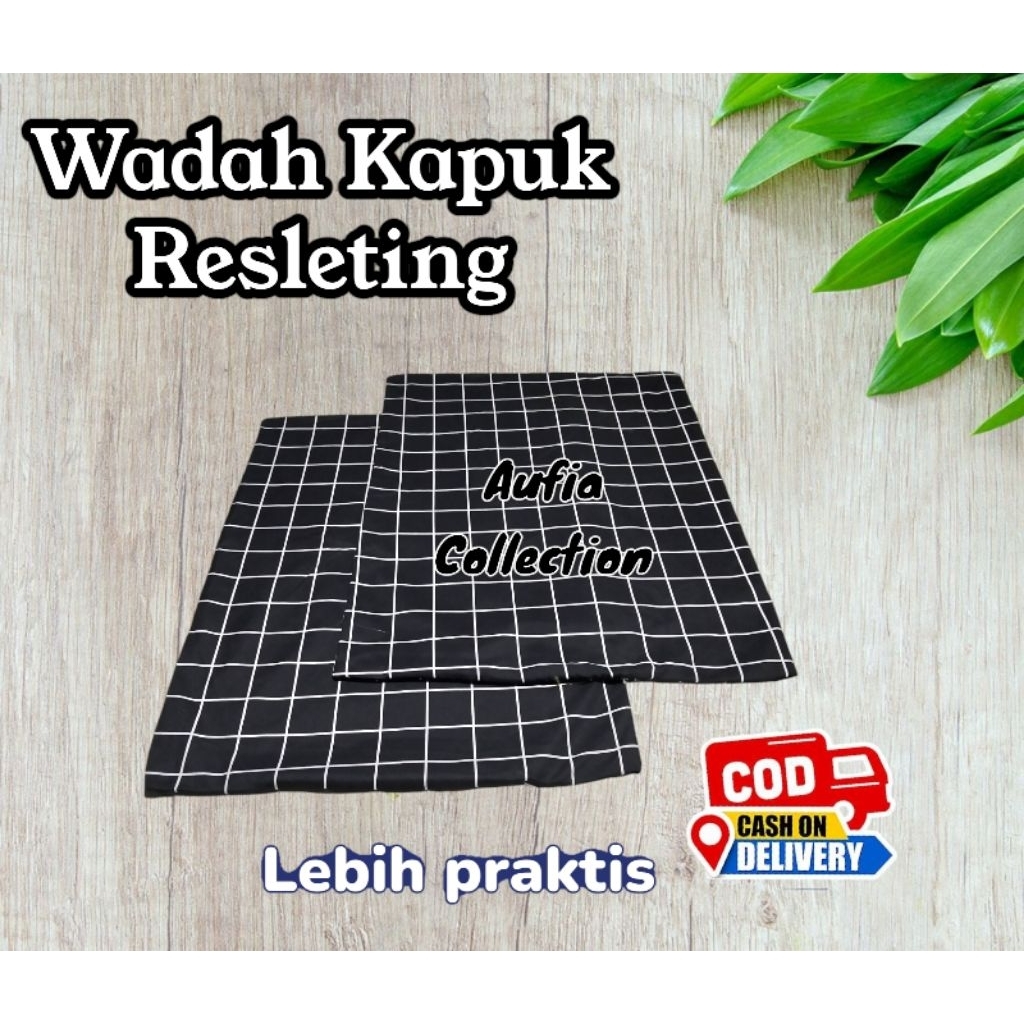 Kain Bantal Dan Guling Buat Wadah Kapuk Pakai Resleting Ukuran Dewasa Anak Bahan Tebal