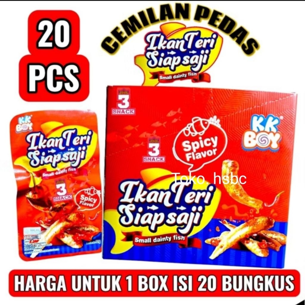 

Ikan Teri Siap Di Sajikan 1 box isi 20 pcs