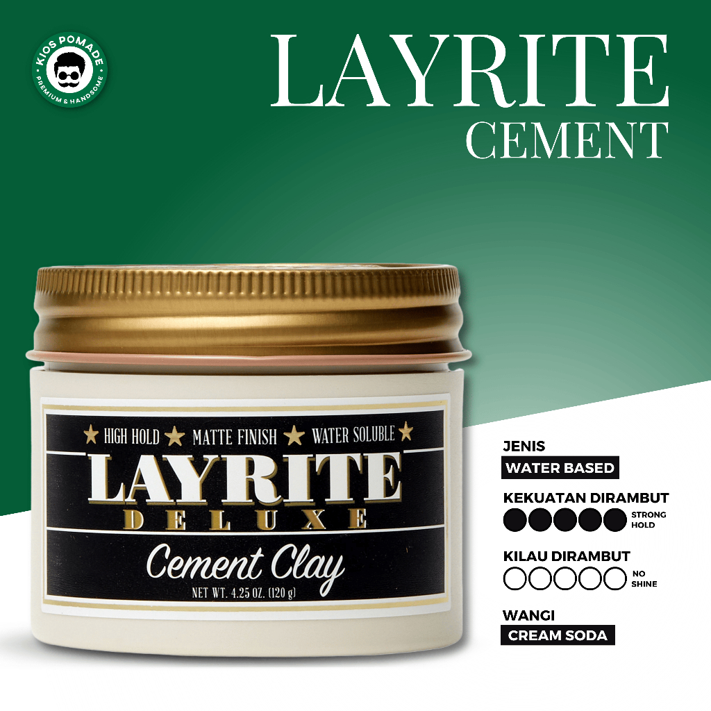 Layrite Pomade Cement Clay Import Original