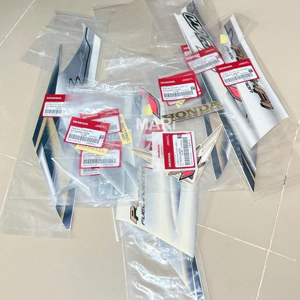 Striping Wave 125 i Konsep Putih Original Honda Thailand