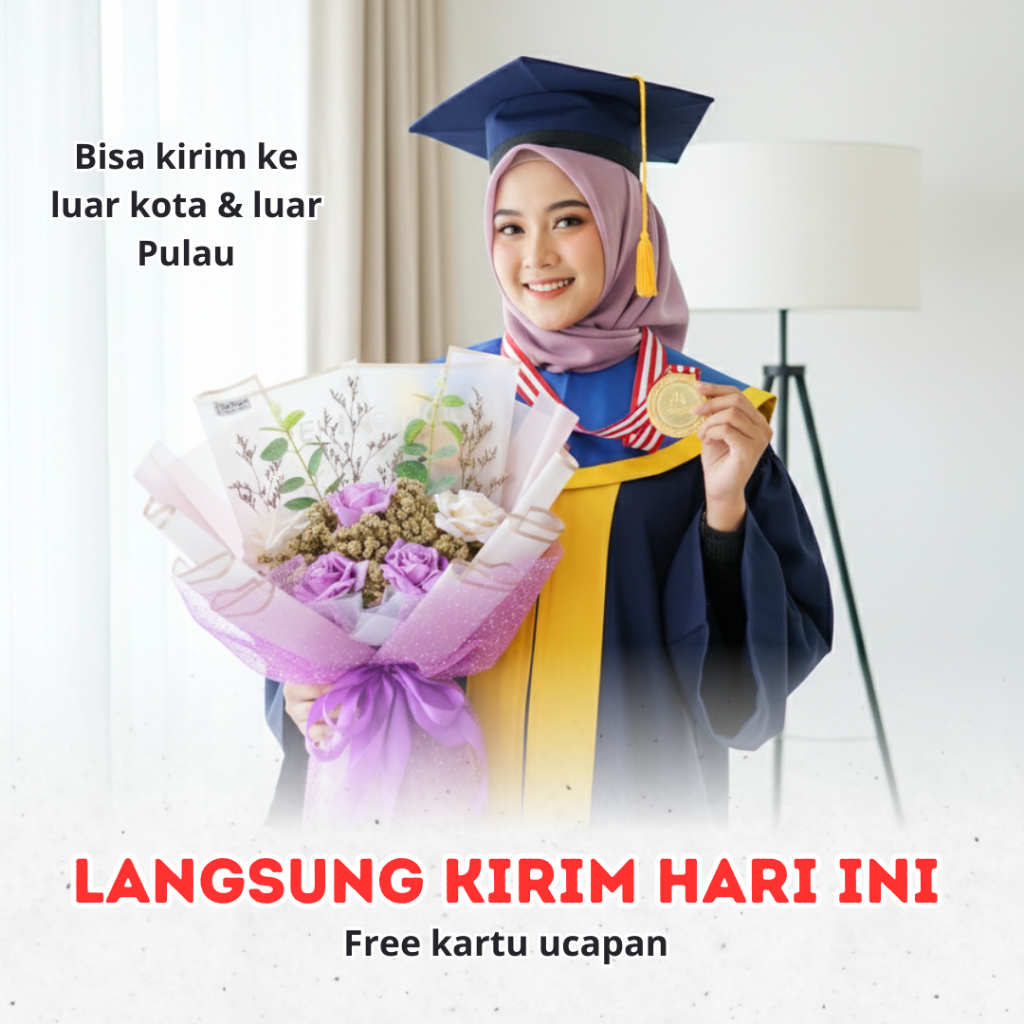 Buket Bucket Bouquet kado hadiah wisuda Graduation sidang cewek cowok Bernadette