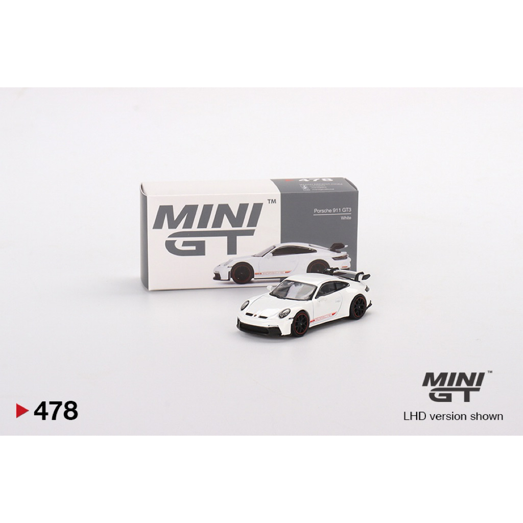 Mini GT #478 Porsche 911 GT3 White
