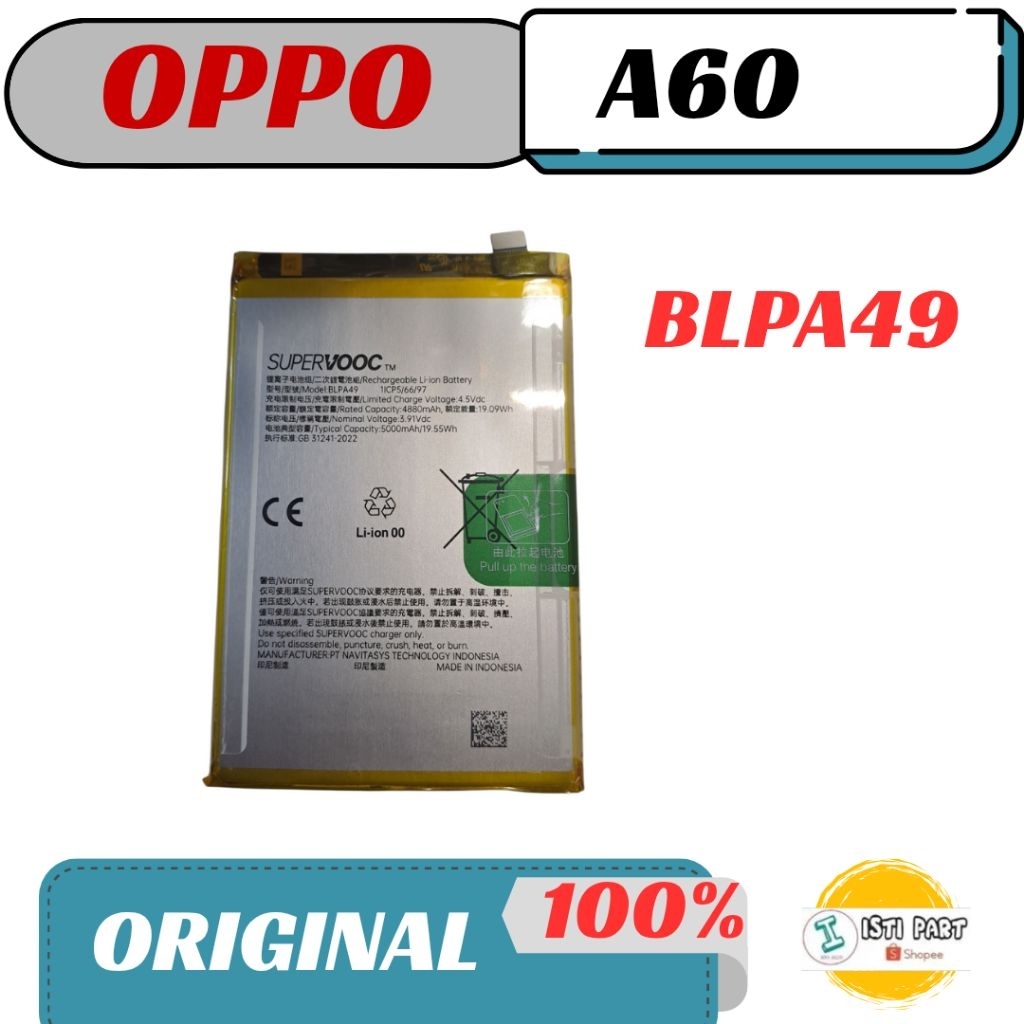 BATERAI OPPO A60 BLPA49 COPOTAN