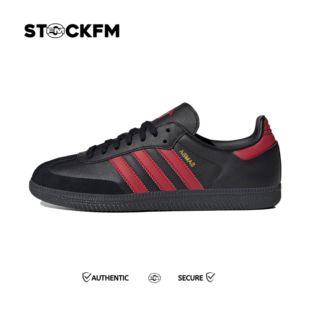 Adidas Samba Manchester United Core Black Red Original (JQ4036)