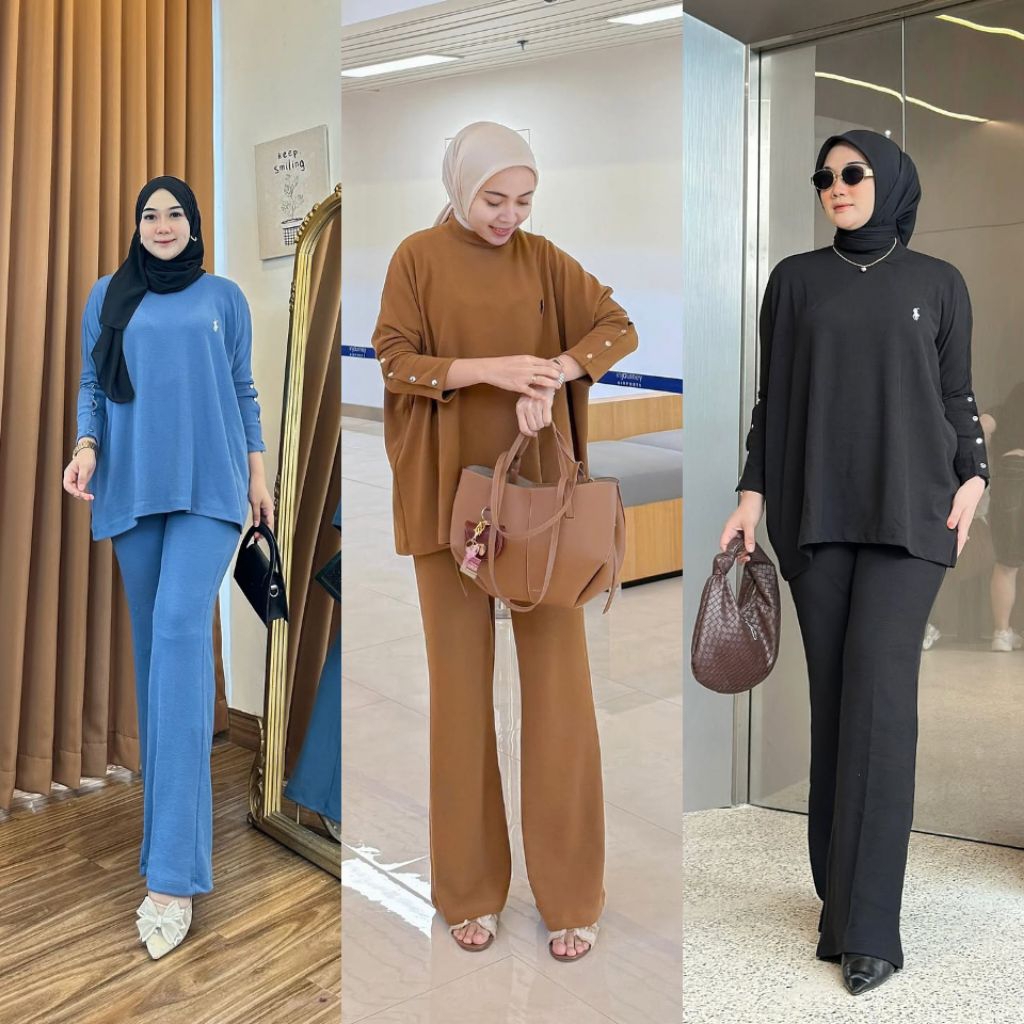 Setcel Jumbo/Oneset Jumbo/Setcel Busui/One Set Hanper Cutbray Hoodie Import (Variasi Cek)/One set Ha