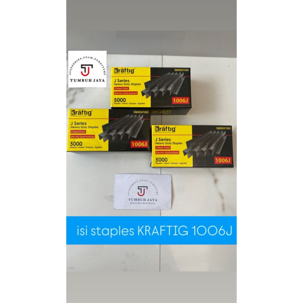 

Isi staples/Isi staples Kraftig/ 1006J/Straples tembak 1006J/10J merk KRAFTIG