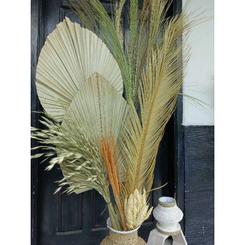 paket bunga sudut ruangan tanpa vas#apik@bunga kering