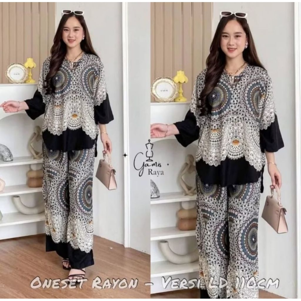 SPESIAL Setelan Kulot Wanita Kekinian Bahan Rayon Premium Adem|Setelan Wanita Terbaru|One set baju|S