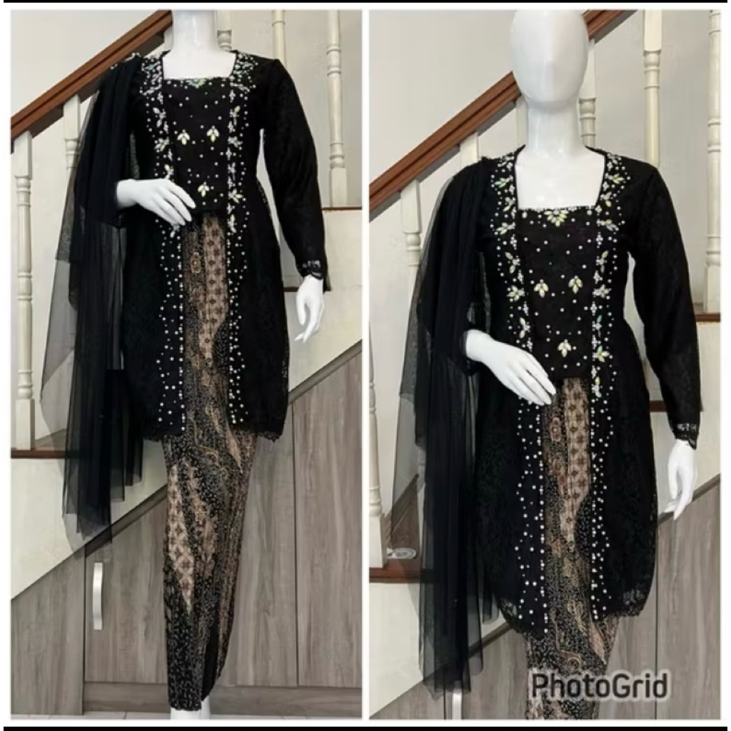 Kebaya Kutubaru Hitam