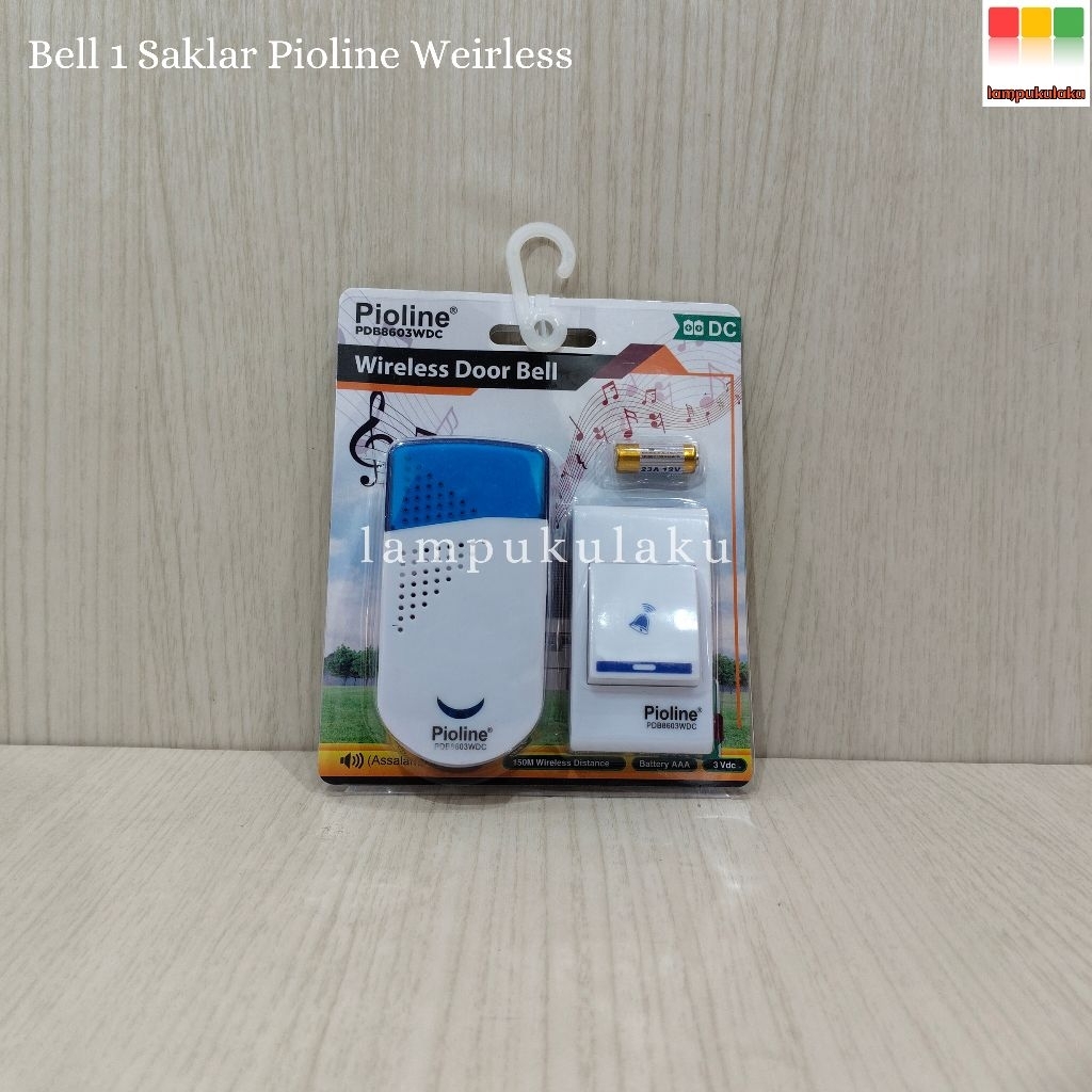 Bell Rumah Wireless Door Bell Pioline Tanpa Listrik