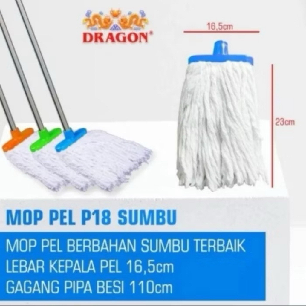 Pel Lantai Dragon 18 Sumbu – Sumbu Jumbo + Gagang Besi