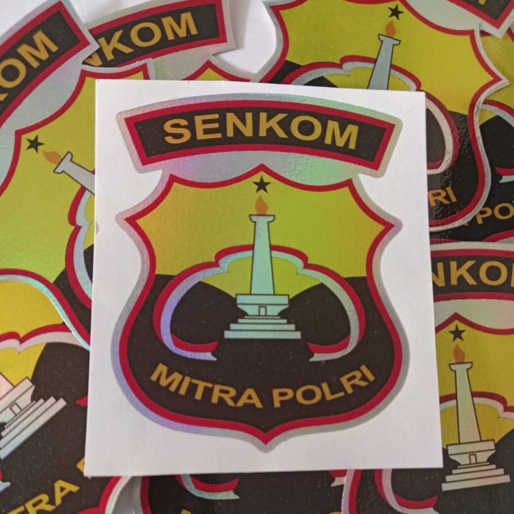 stiker SENKOM MITRA POLRI/stiker hologram glossy