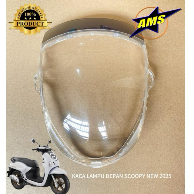 Mika Kaca Lampu Depan SCOOPY New 2025 Original