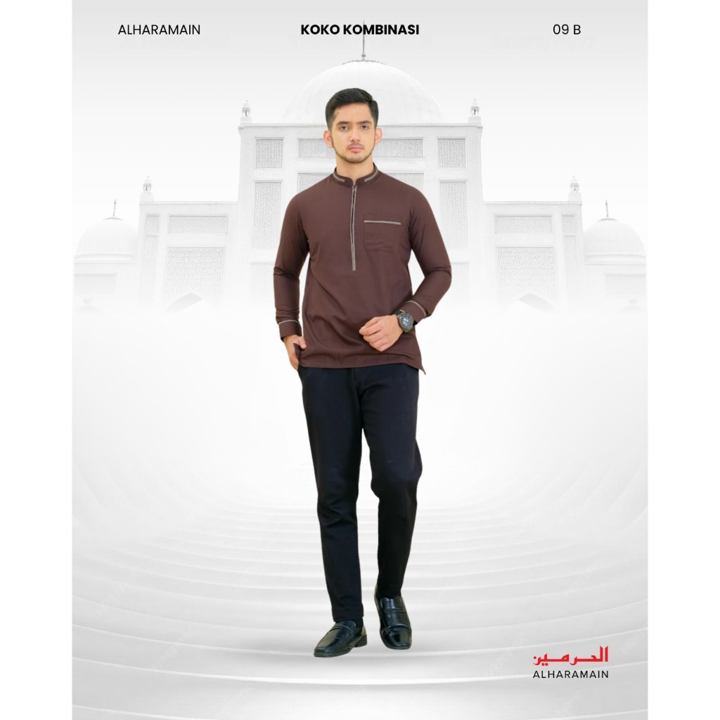 AL Haramain Koko Kombinasi Premium (09 B) | Putih | Navy | Biru Muda | Toska | Maroon | Sage