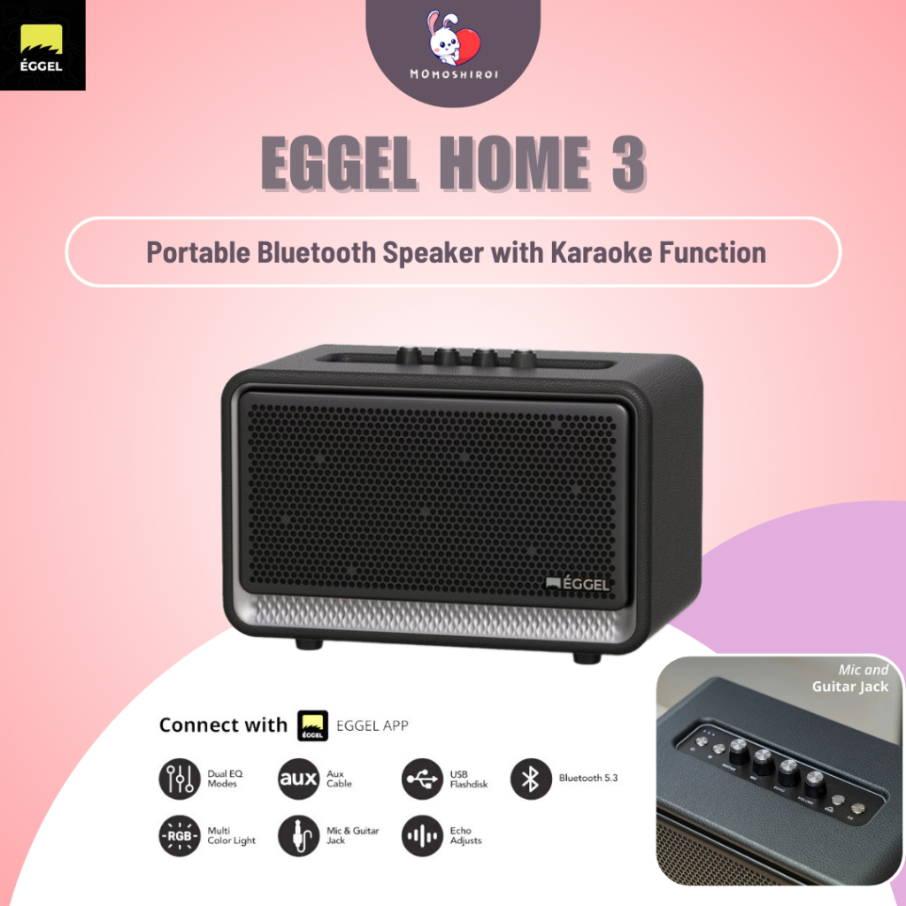 Eggel Home 3 Portable Bluetooth Speaker with Karaoke Function