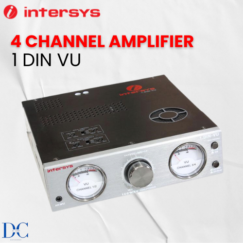 Power Amplifier Mobil - Amplifier Intersys 1 DIN VU - 4 Channel 400W - Amplifier Multi Channel Mobil