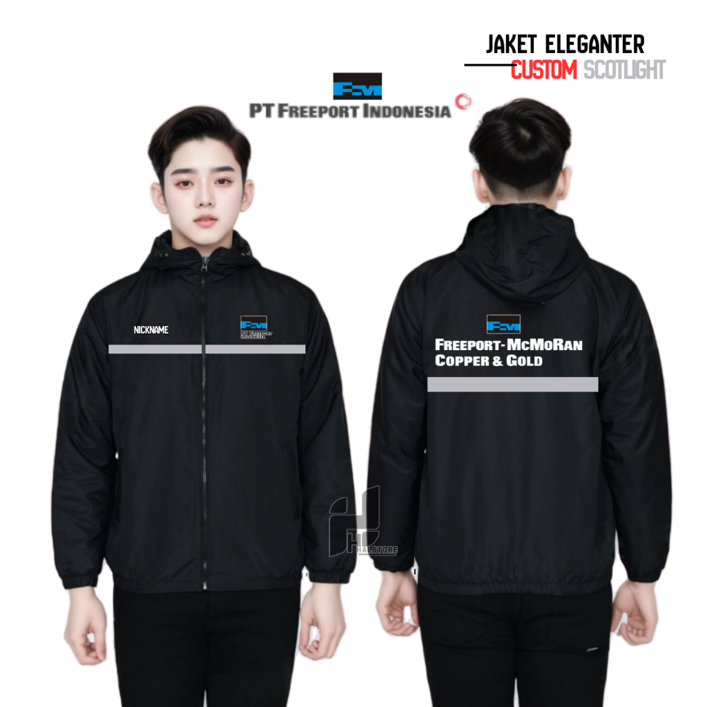 JAKET CUSTOM PT FREEPORT INDONESIA PARASUT SCOTLIGHT JAKET KERJA JAKET LAPANGAN OUTDOOR PS 3 LAPIS