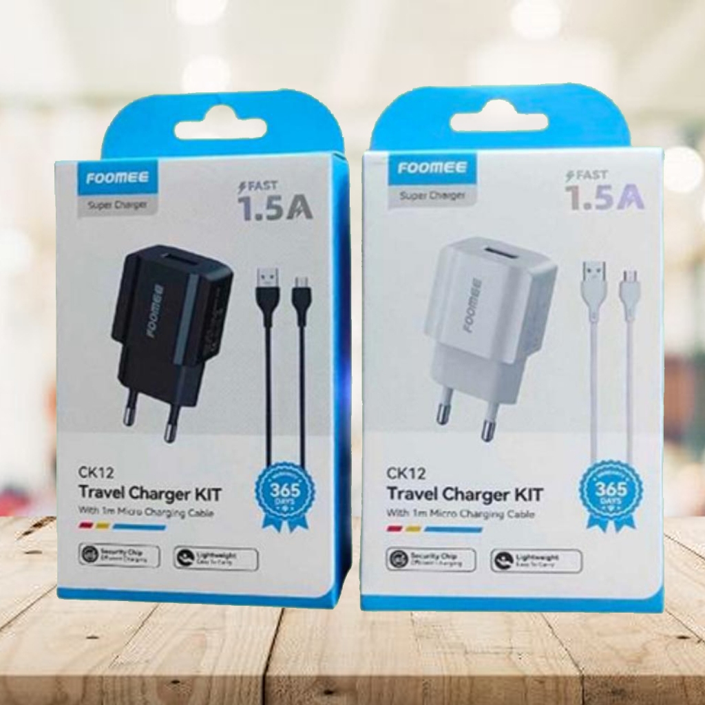 TRAVEL CHARGER FOOMEE CK12 , WITH CABLE MICRO ORIGINAL