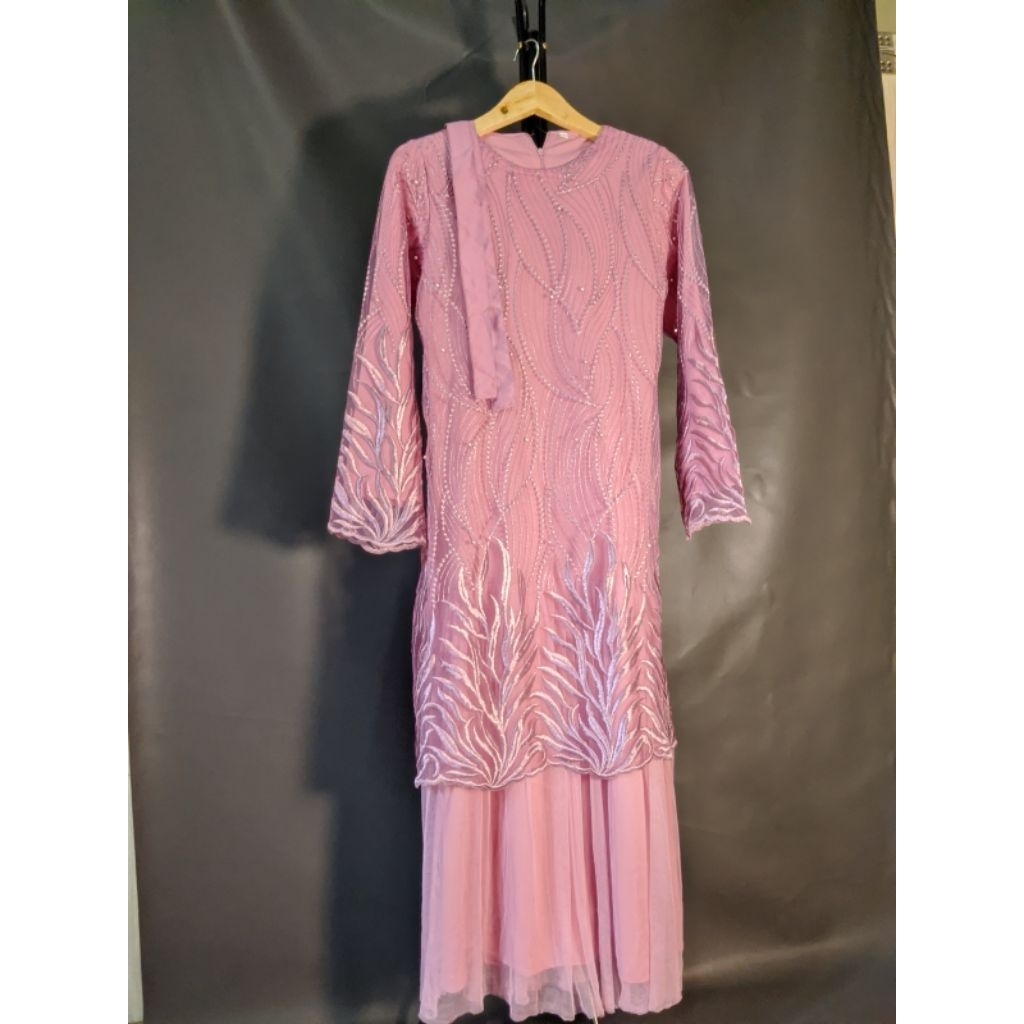 PL DRESS KONDANGAN BRUKAT PINK