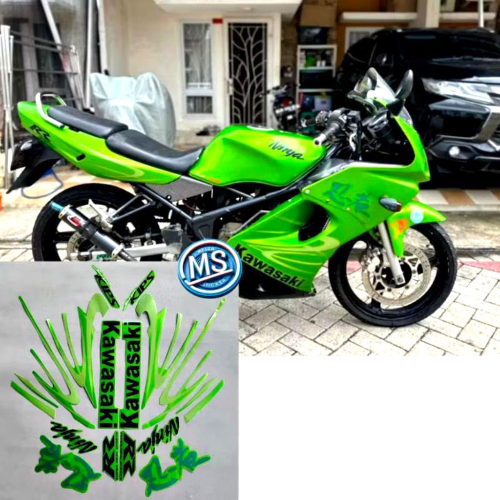 Stiker Striping Motor NINJA RR OLD 2011 HIJAU