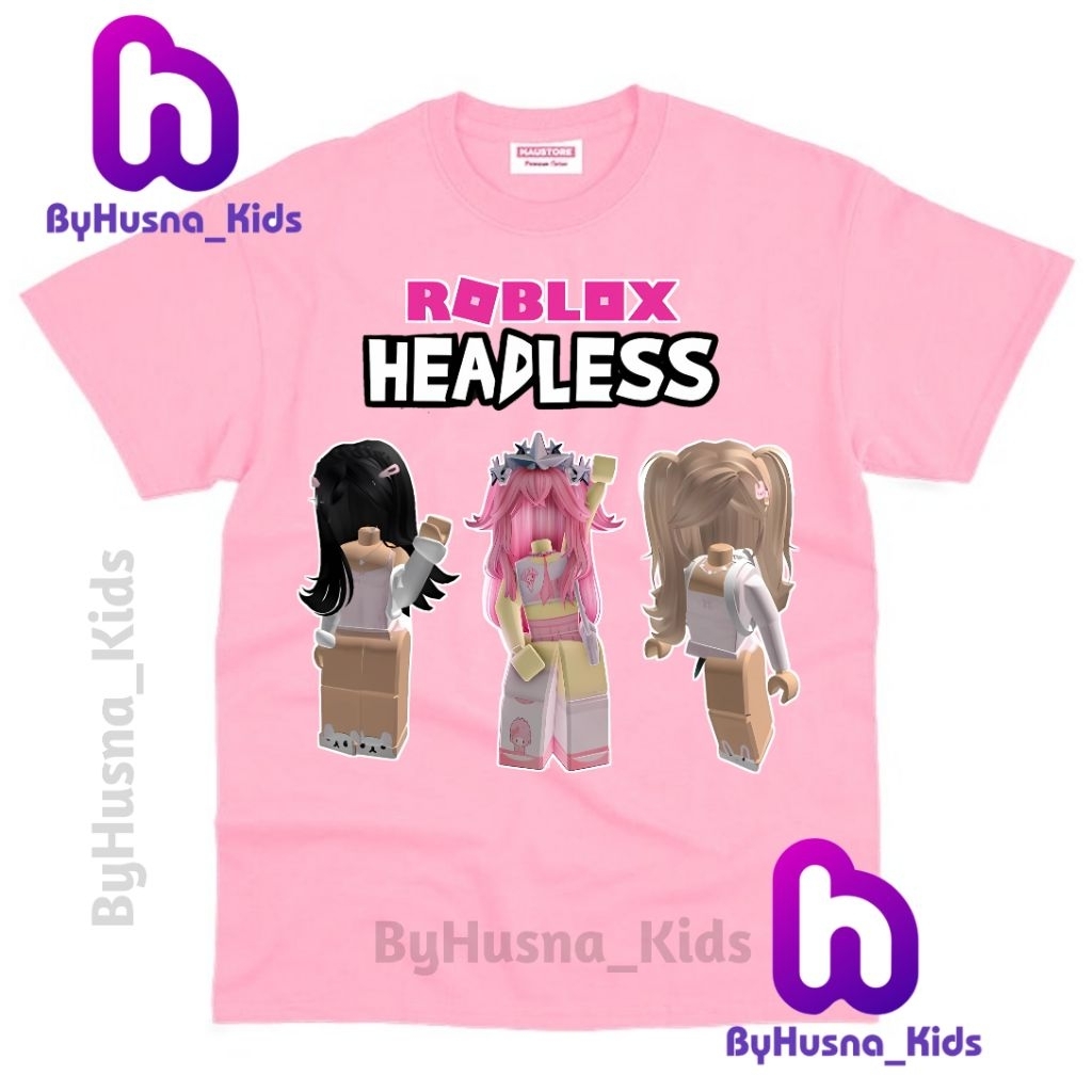BAJU ANAK KAOS ANAK ROBLOX KORBLOX HEADLESS ANAK PEREMPUAN ANAK CEWE