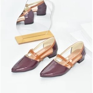 High Heels Wanita Sepatu Kerja Pantopel Hak Tahu Cincin Hak 3 Cm AM 03