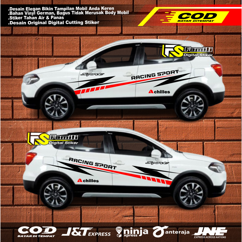 CUTTING STICKER MOBIL SUZUKI X OVER STICKER LIST MOBIL SUZUKI X OVER SX4