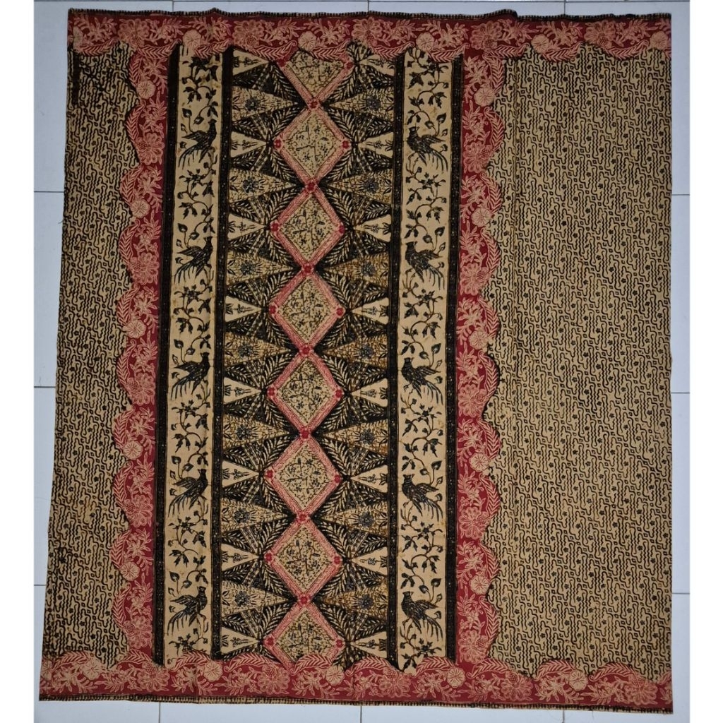 set kain sarung batik sumatera lawas lengkap dengan selendang antik
