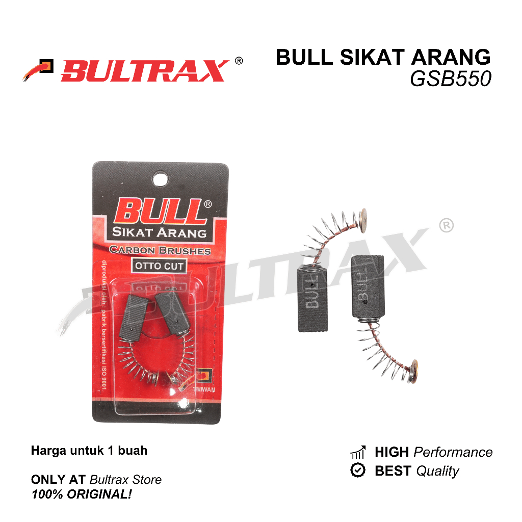 BULL Carbon Brush GSB550 Bor Impact Beton Bosch / Sikat Arang GSB550 / Arang Kul Spul Brostel
