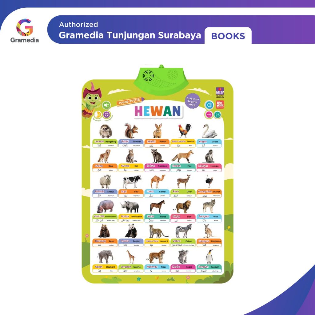 Gramedia Tunjungan : Sound Poster Bip Bip: Hewan