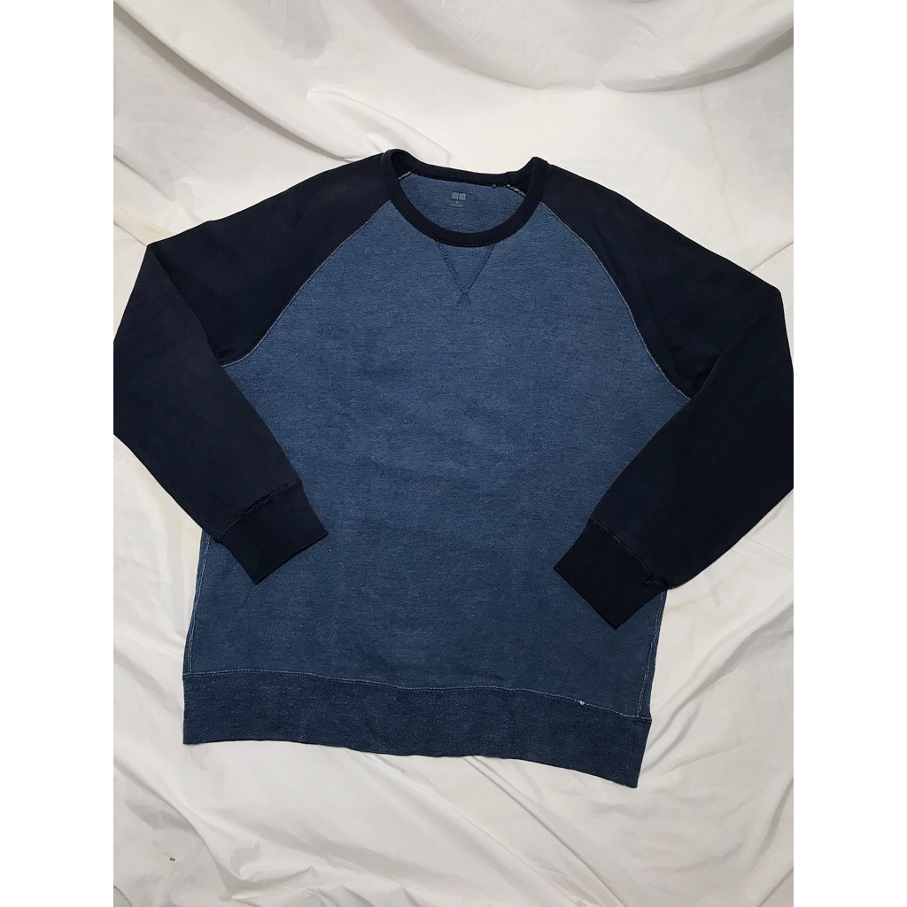 Nego Boskuu > Uniqlo Variatif Sweater Ori - Blue Denim/Navy (Outfit/Pakaian)|Preloved/2nd/Second/Bek