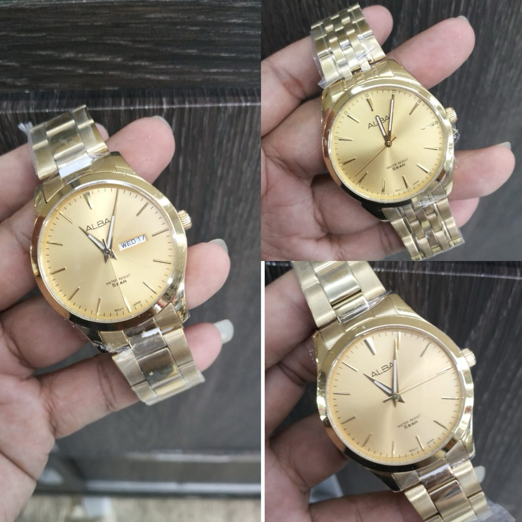 JAM TANGAN PRIA ALBA ARSY94X1 GOLD ORIGINAL