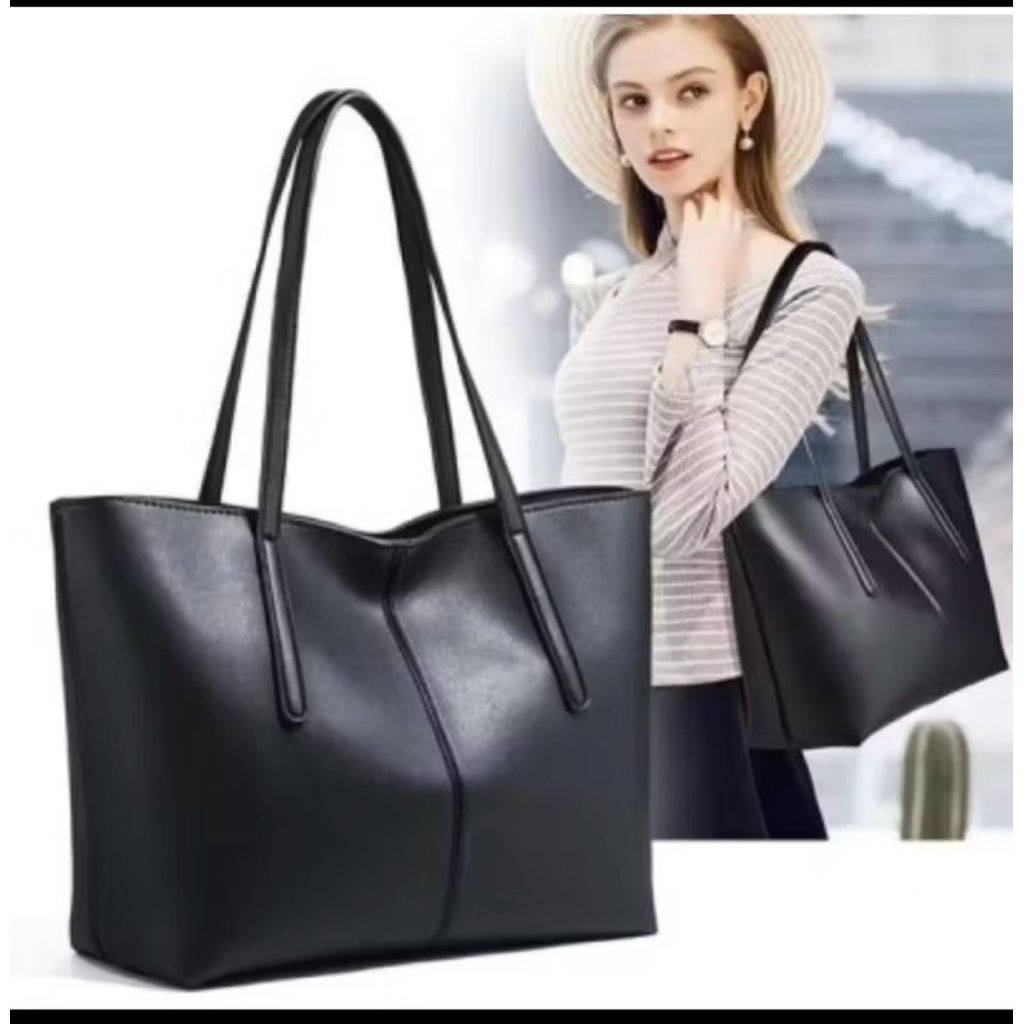 Tas Totebag Kuliah - Tas Slempang Bahu Wanita Simple Elegan