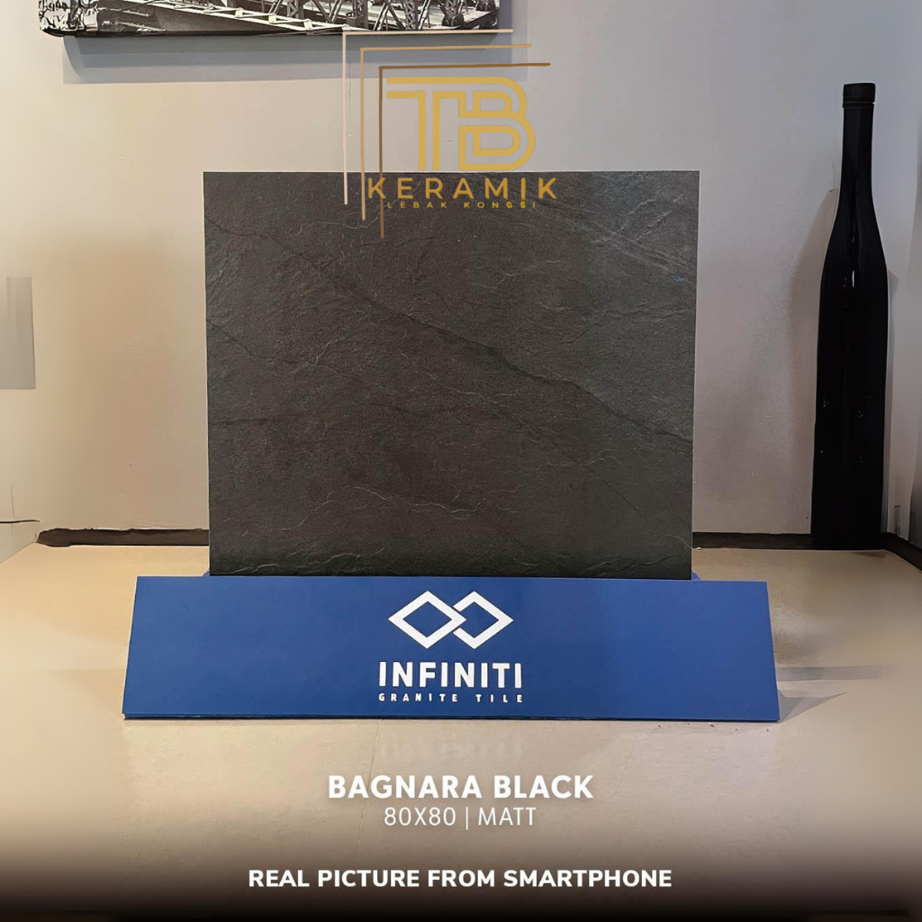 GRANIT LANTAI 80x80 BAGNARA BLACK | MATT | INFINITI