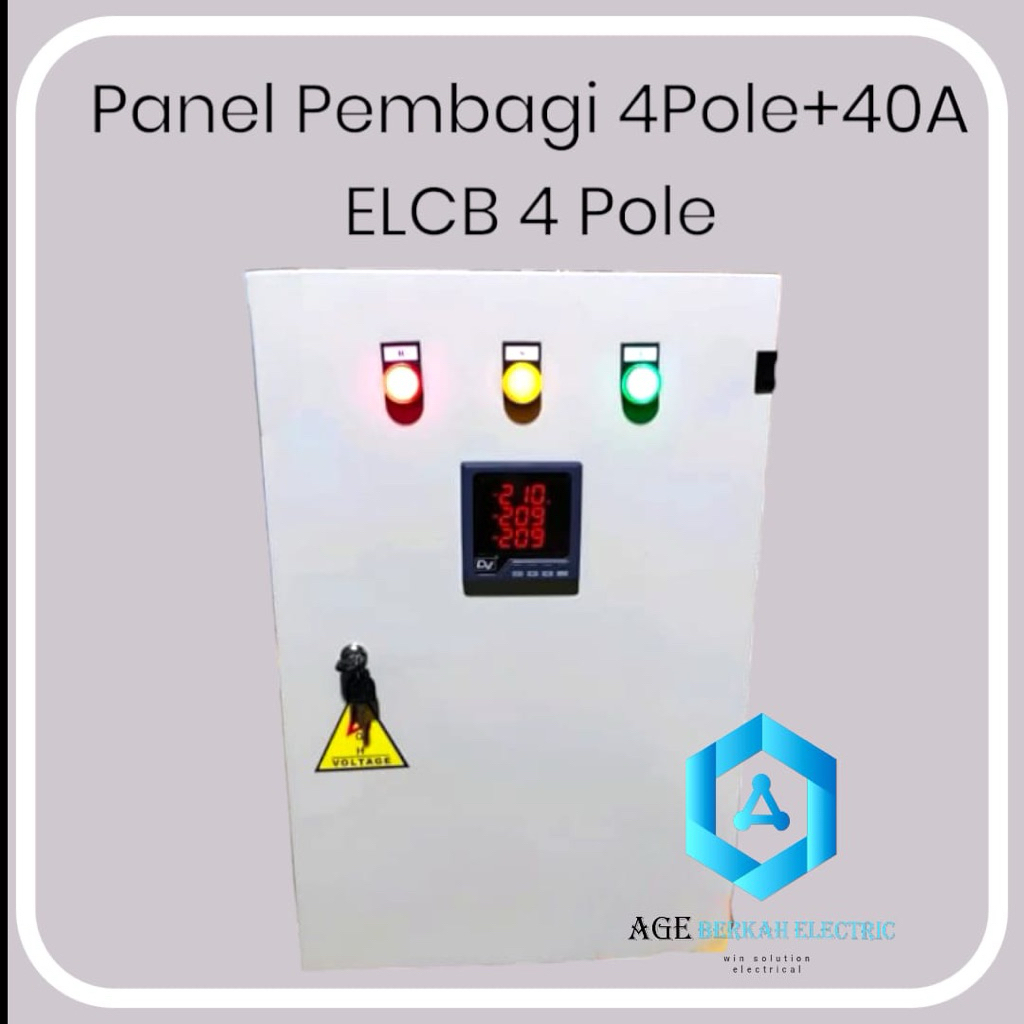 PANEL PEMBAGI 4pole 40a + elcb 4pole