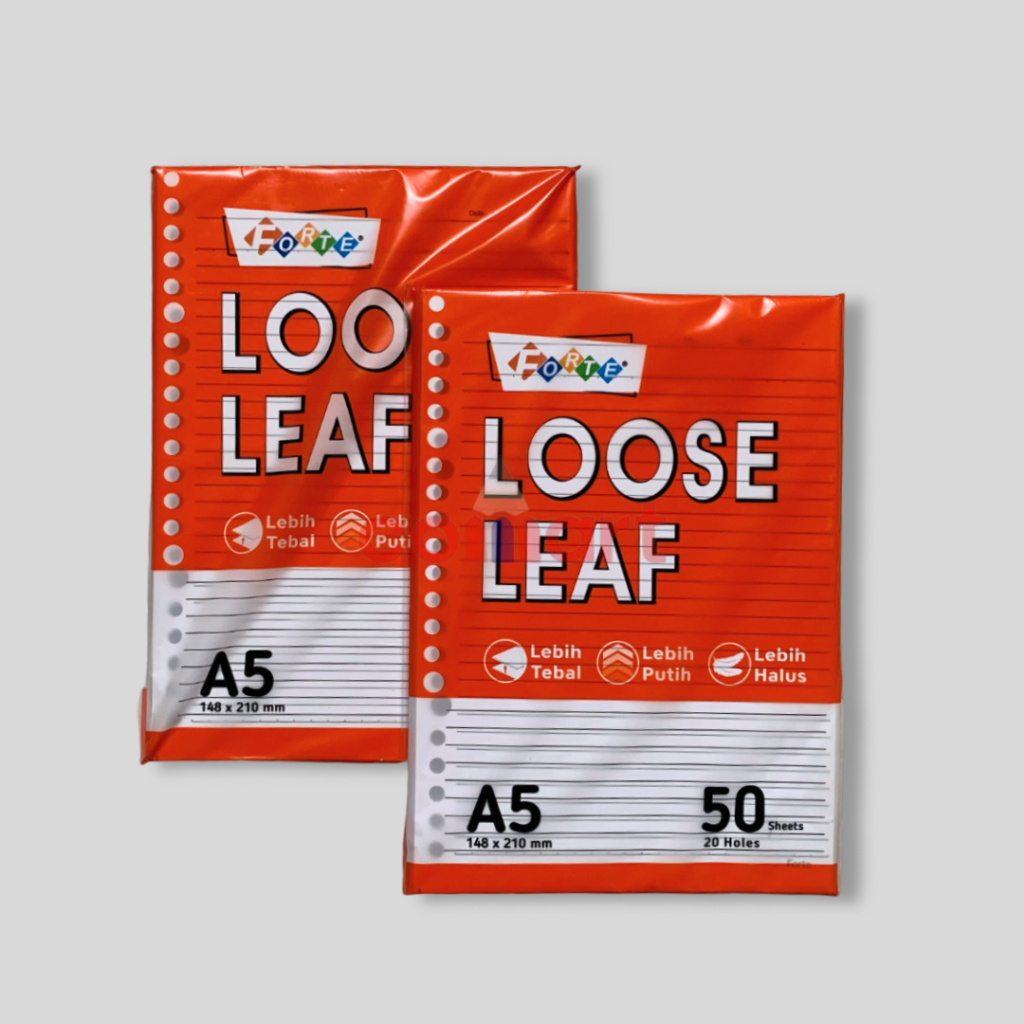 

Forte 50 Lembar Loose Leaf Garis Kertas Isi Ulang Binder A5 B5 Loose Leaf Refill Buku Binder