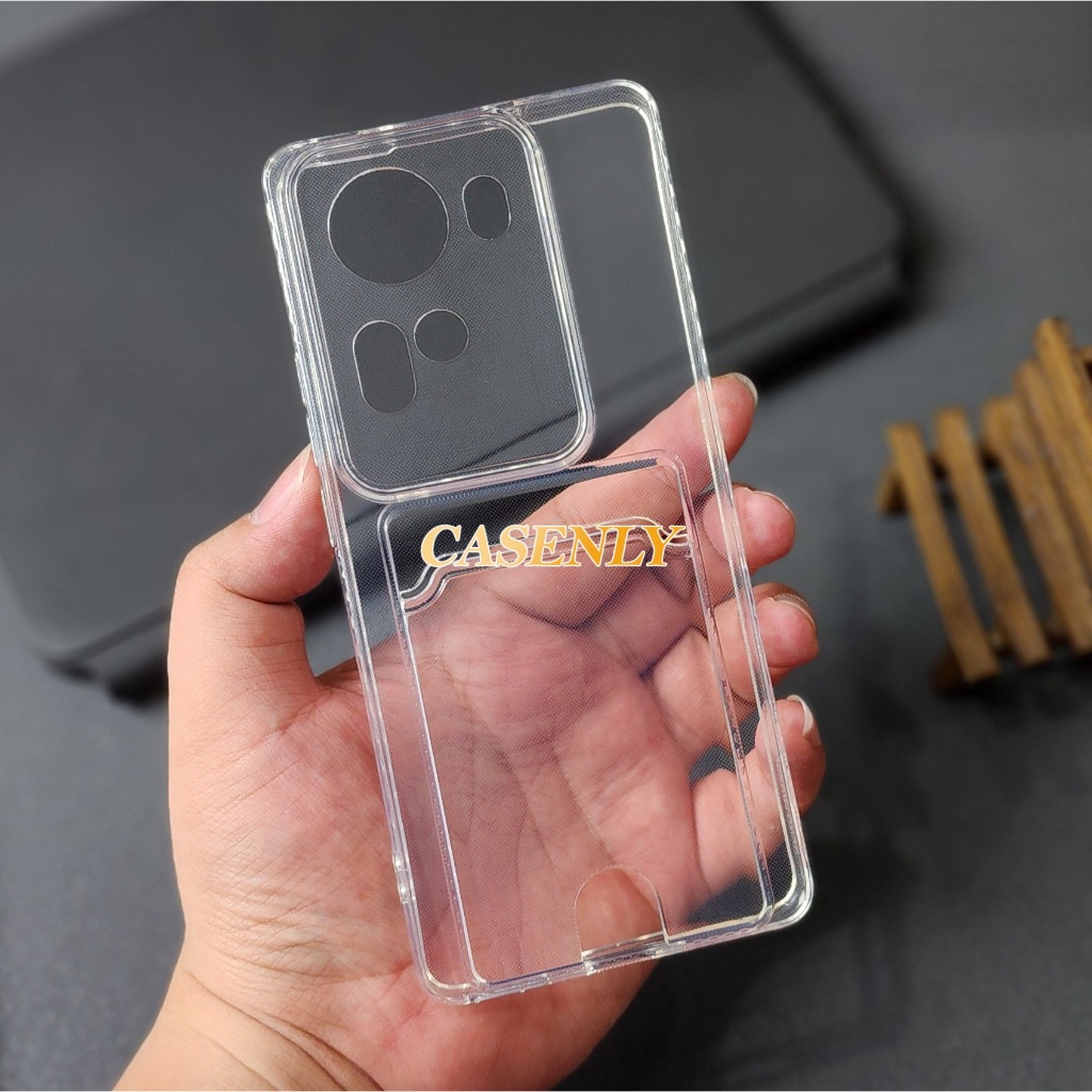 Case Slot Kartu / Card Case Bening  Kompatible for Oppo Reno 11 Oppo Reno 11 Pro 5G Oppo Reno 11F Op