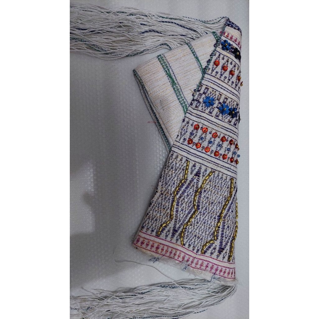 BULANG SIMALUNGUN/BULANG KAIN TENUN PAYET/ BULANG PUTIH/TOPI ADAT DAERAH/HIASAN KEPALA BATAK SIMALUN