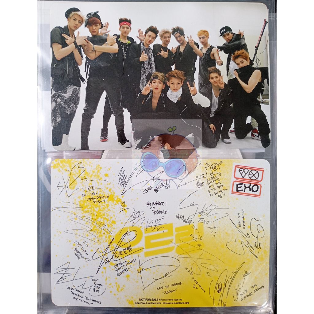 EXO GROWL B GROUP OT12 PHOTOCARD