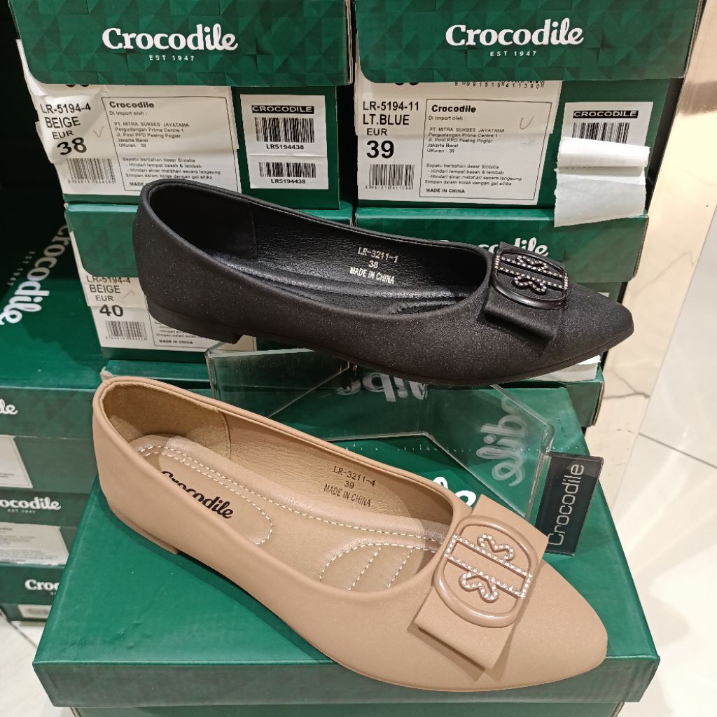 sepatu wanita flat CROCODILE original matahari