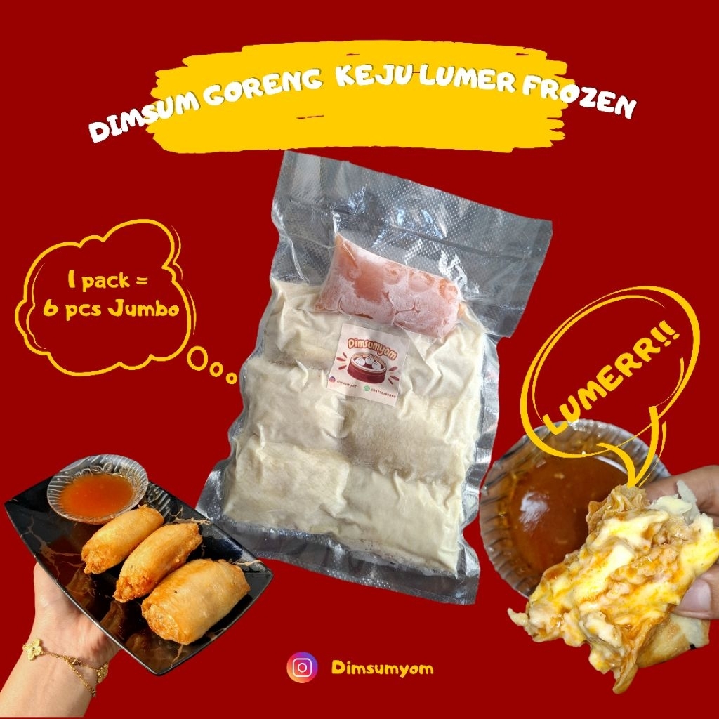 

DIMSUMYOM - Dimsum Goreng Keju Lumer Jumbo 6pcs/1pack