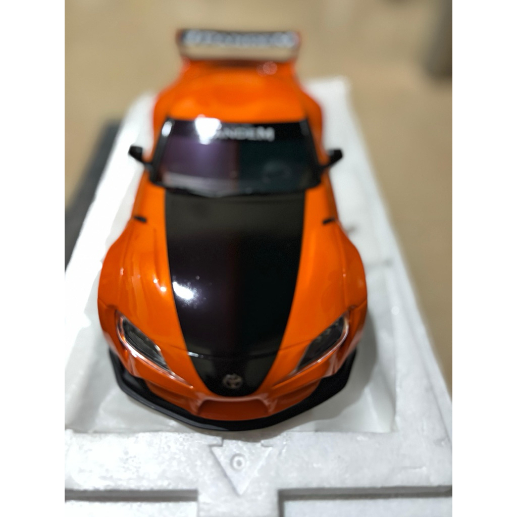 Top Speed Model Pandem GR Supra V 1.0 Orange Jeruk 1:18 Resin