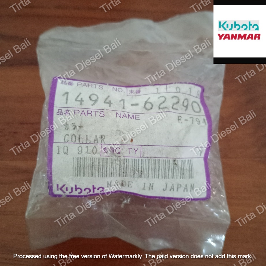 KUBOTA COLLAR SHAFT GEAR STARTING BUSH BOS AS GIR GIGI STATER ENGKOL RD 160 / KND / ER 180 - 190 - 2