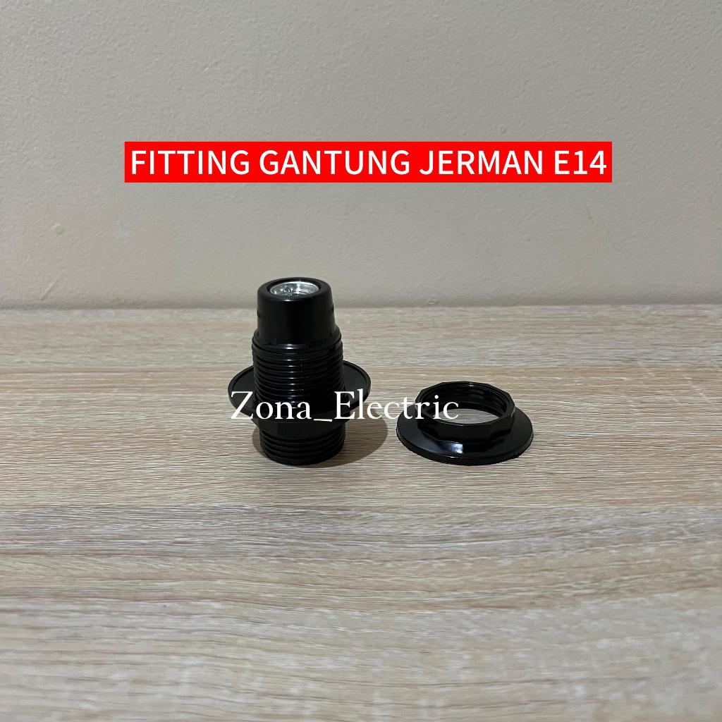 FITTING JERMAN E14 DOUBLE RING / FITTING LAMPU GANTUNG E14 ULIR