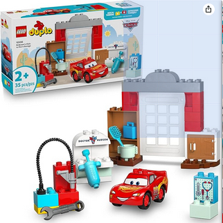 LEGO DUPLO Disney and Pixar Cars McQueen’s Visit to Doc’s Garage - Lightning McQueen Cars Toy for Pr