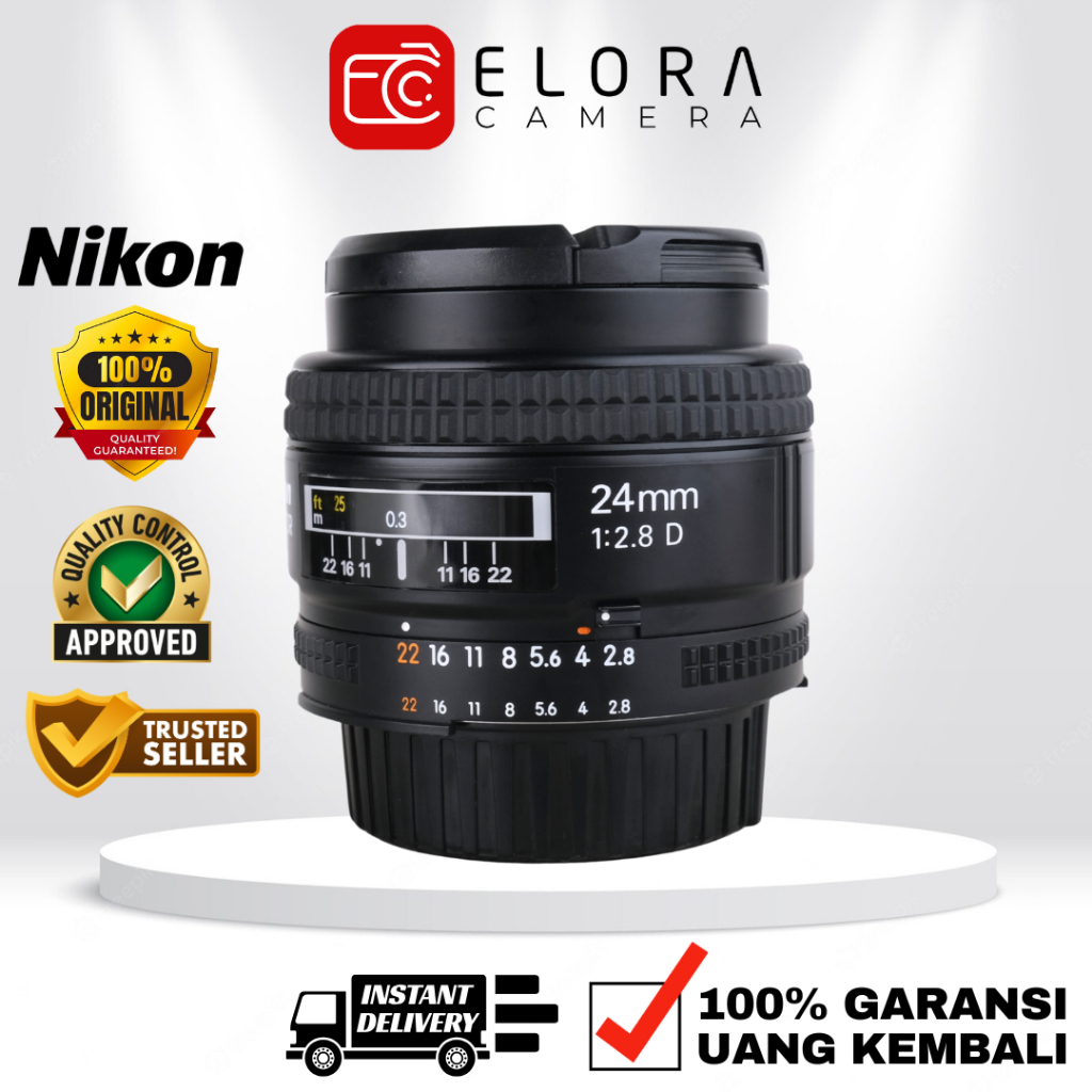 Nikon AFD 24mm F2.8 / Lensa Nikon AFD 24 mm F 2.8 Nikkor